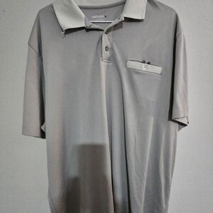 Untuckit Men’s Short Sleeve Polo Shirt - Light Gray